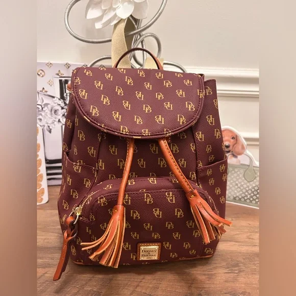 Dooney & Bourke | Bags | Dooney Bourke Burgundy And Gold 